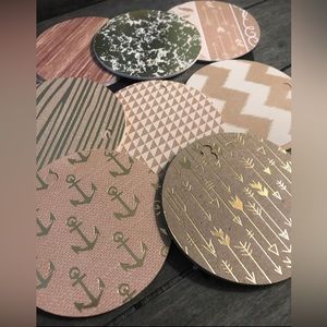 70 Pcs Round Nautical Ephemera Tags Cards Notes Scrapbook Journaling